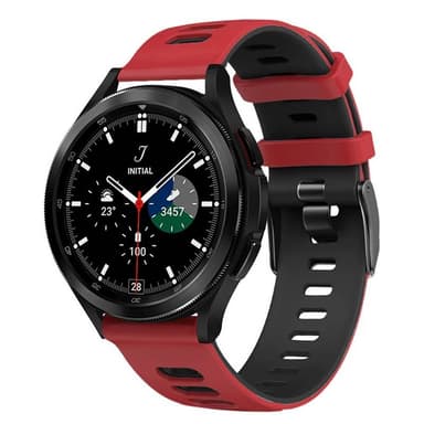 Twin Sport Armband Samsung Galaxy Watch 4 Classic (42mm)- Rød/sort