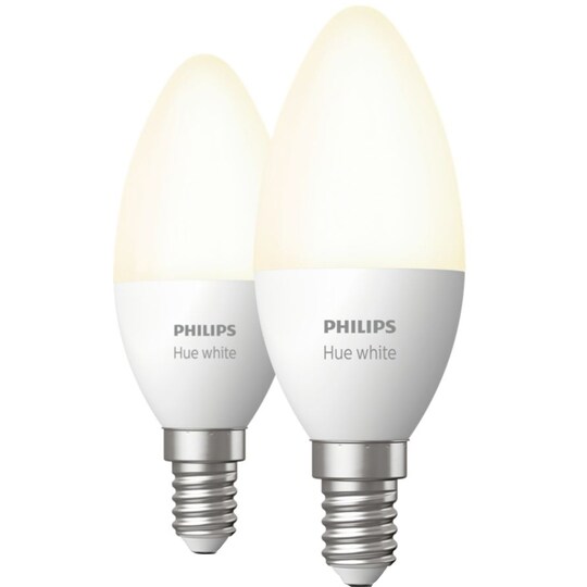 Philips Hue White LED-pære E14 (2-pak)