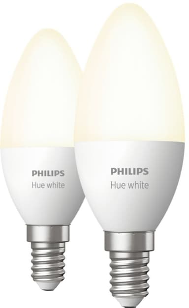 Philips Hue White LED-pære E14 (2-pak)