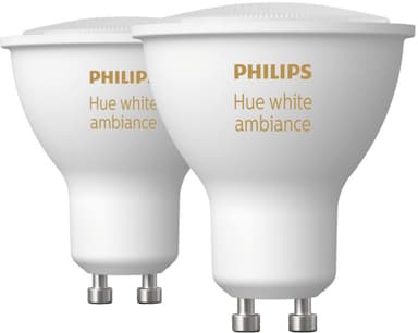 Philips Hue White Ambiance LED pære GU10 (2-pak) thumbnail