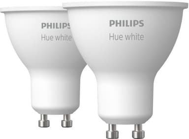 Se Philips Hue W 5,2W GU10 (2-pak) hos Elgiganten