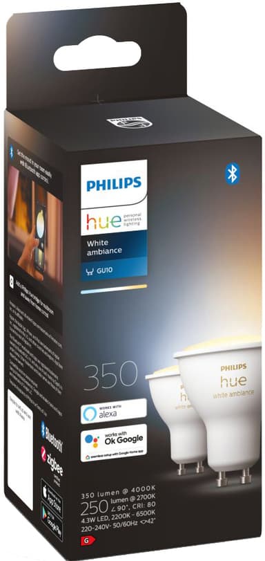 Philips Hue WA 4,3W GU10 (2-pak)