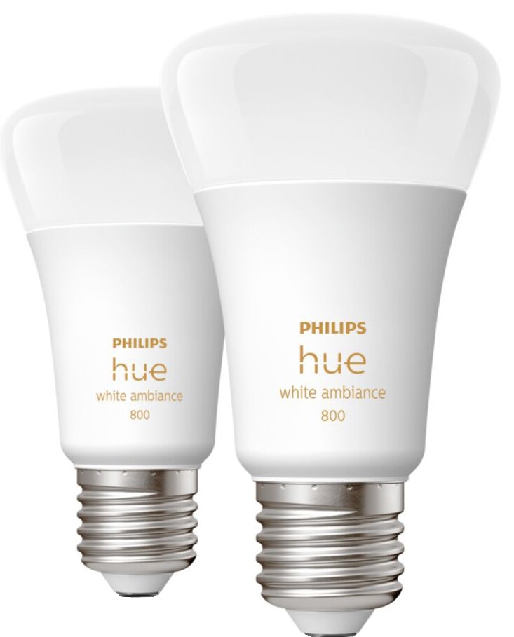 Philips Hue White Ambiance LED pære E27 (2 pak) thumbnail