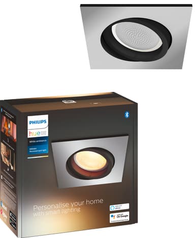 Philips Hue Milliskin indsænket spotlight (aluminium)