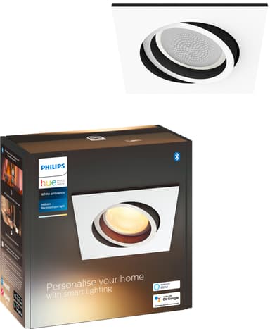 18: Philips Hue Milliskin Indbygningsspot Firkantet - Hvid