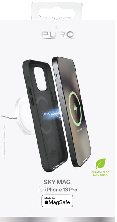 Puro Sky iPhone 13 Pro cover med MagSafe (sort)