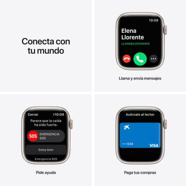 Apple Watch Series 7 45mm GPS (stjerneskær alu. / stjerneskær sportsrem)