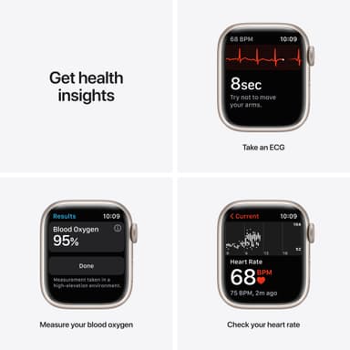 Apple Watch Series 7 Nike 41mm GPS+eSIM (stjerne alu/Plat Blk sportsrem)