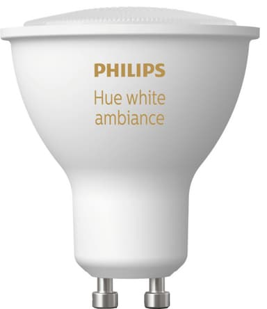 Philips Hue White Ambiance LED pære GU10 (1 pære)