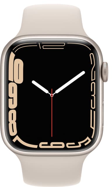 Apple Watch Series 7 45mm GPS (stjerneskær alu. / stjerneskær sportsrem)