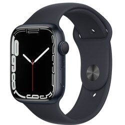 Apple Watch Series 7 45mm GPS (Midnat alu. / Midnat sportsrem)