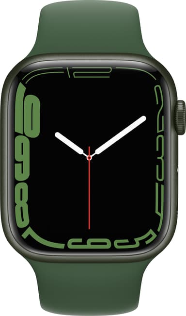 Apple Watch Series 7 45mm GPS (grøn alu. / kløvergrøn sportsrem)