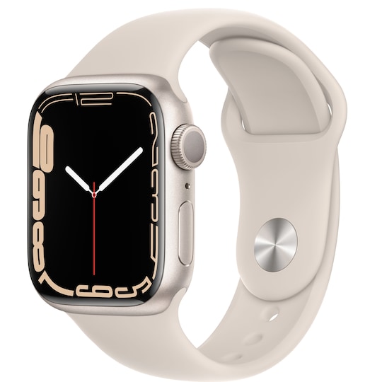 Apple Watch Series 7 41mm GPS (stjerneskær alu. / stjerneskær sportsrem)