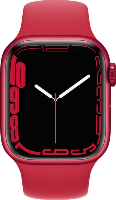 Apple Watch Series 7 41mm GPS+eSIM (rød alu/rød sportsrem)