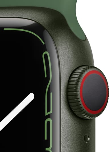 Apple Watch Series 7 41mm GPS+eSIM (grøn alu / kløvergrøn sportsrem)