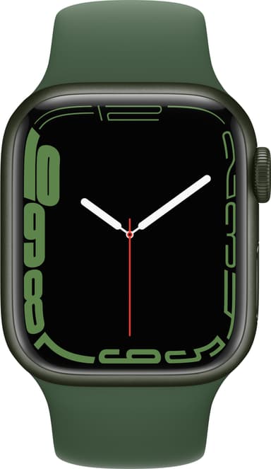 Apple Watch Series 7 41mm GPS+eSIM (grøn alu / kløvergrøn sportsrem)