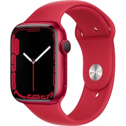 Apple Watch Series 7 45mm GPS (rød alu. / rød sportsrem)