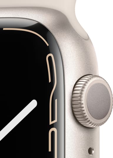 Apple Watch Series 7 45mm GPS (stjerneskær alu. / stjerneskær sportsrem)