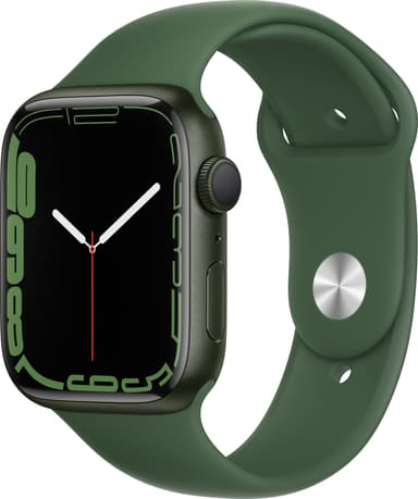Apple Watch Series 7 45mm GPS (grøn alu. / kløvergrøn sportsrem)