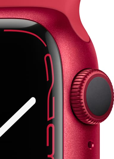 Apple Watch Series 7 41mm GPS (rød alu. / rød sportsrem)