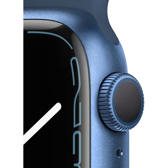 Apple Watch Series 7 41mm GPS (blå alu. / mørk dybhavsblå sportsrem)