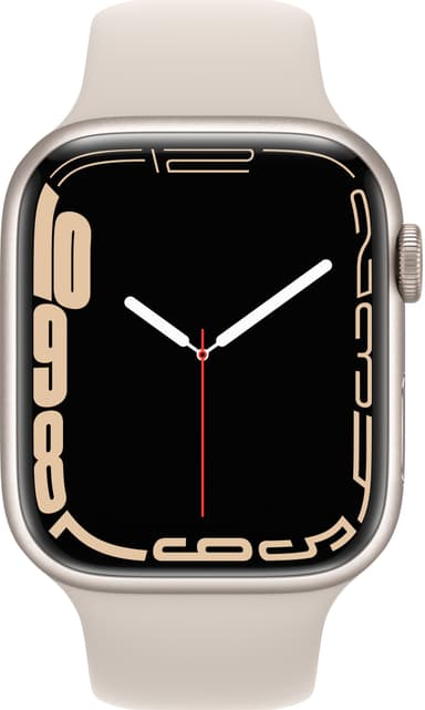 Apple Watch Series 7 45mm GPS+eSIM (stjerneskær alu/ stjerneskær sportsrem)