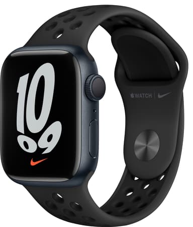 Apple Watch Series 7 Nike 41mm GPS (Midnat alu. / Anthr. Blk. sportsrem)