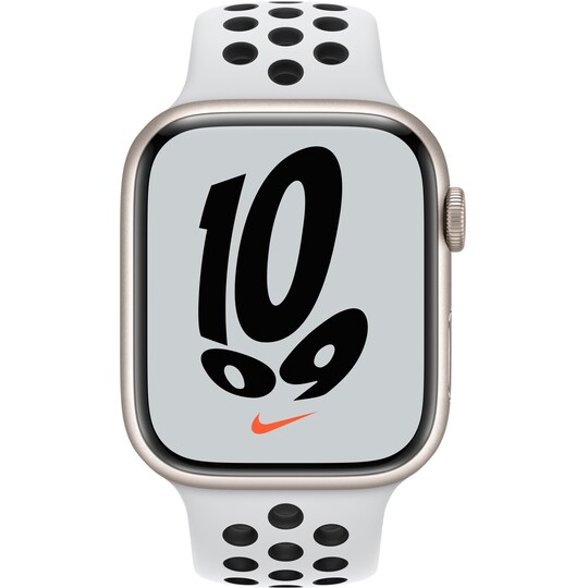 Apple Watch Series 7 Nike 45mm GPS+eSIM (stjerne alu / Plat Blk sportsrem)