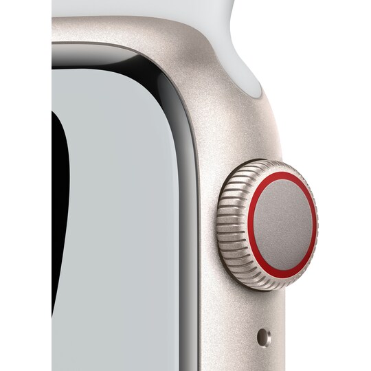 Apple Watch Series 7 Nike 41mm GPS+eSIM (stjerne alu/Plat Blk sportsrem)