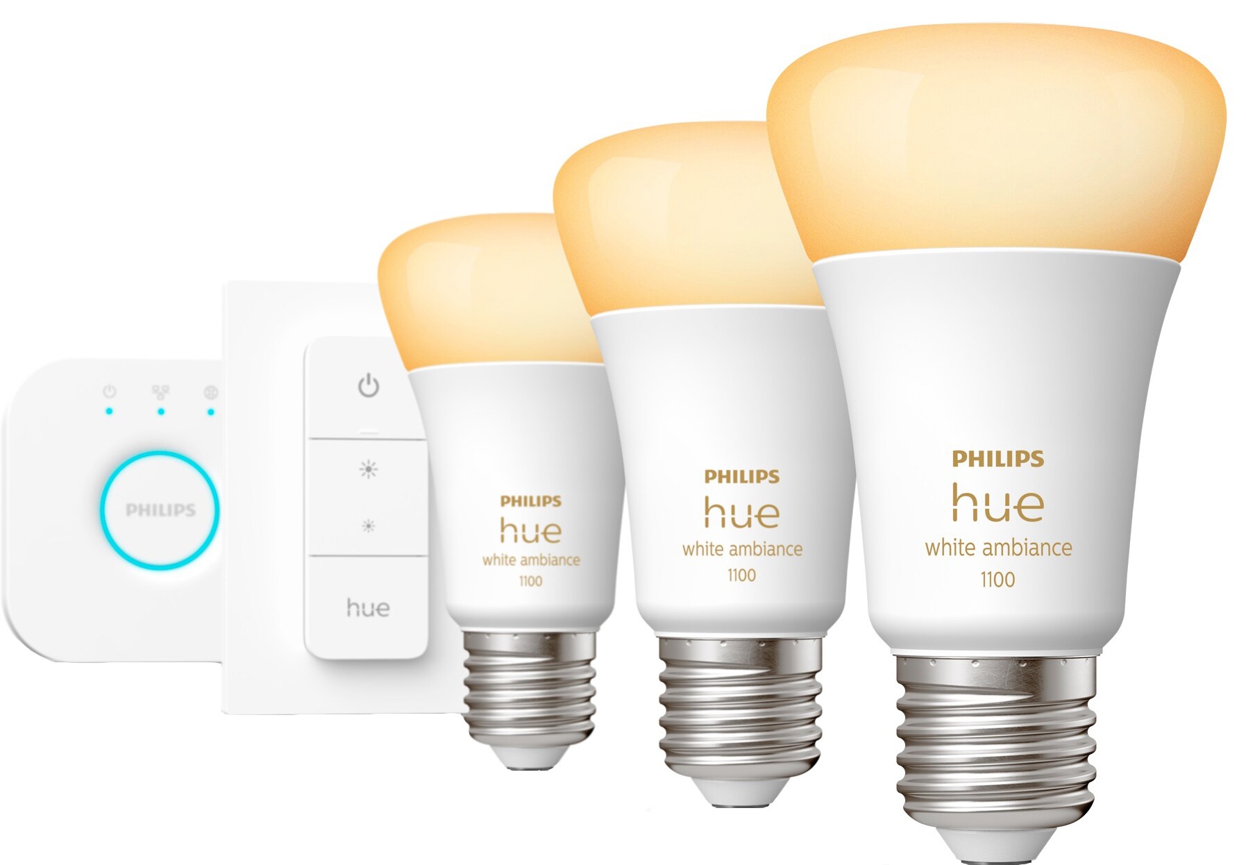 Philips Hue White Ambiance LED pære E27 (3 set) thumbnail