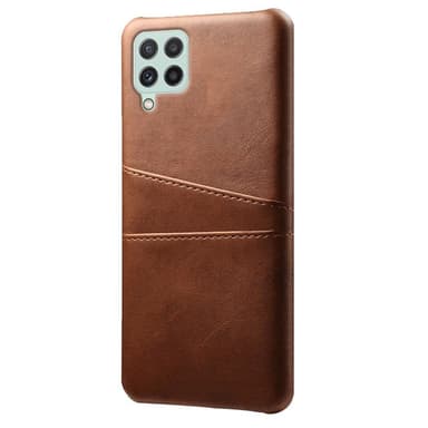 SKALO Samsung A22 4G PU-læder Kortholder Cover - Brun