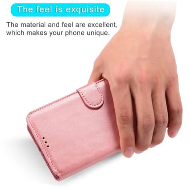 SKALO Samsung A22 4G Classic Pungetui - Rosa guld