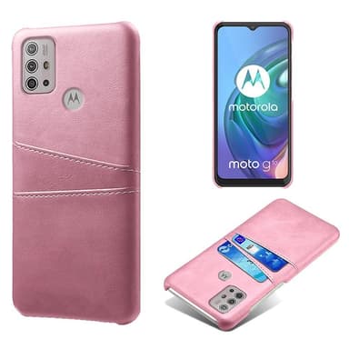 SKALO Moto G20/G30 PU-læder Kortholder Cover - Rosa guld