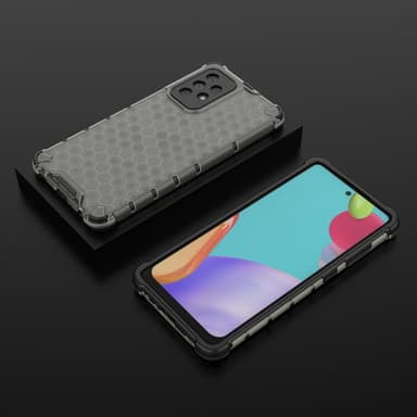 SKALO Samsung A52/A52s Stødsikker Honeycomb TPU Cover - Sort