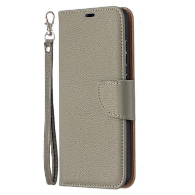 SKALO Samsung A52/A52s Premium Litchi Flip Cover - Grå