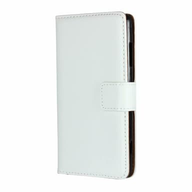 SKALO Sony Xperia 5 III Flip Cover m. Pung i Ægte Læder - Hvid