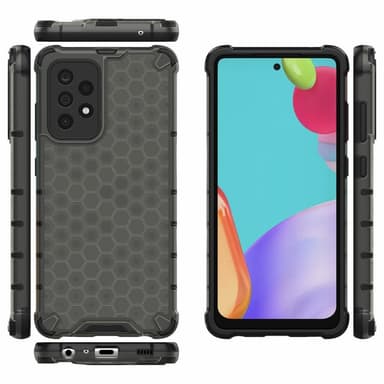 SKALO Samsung A52/A52s Stødsikker Honeycomb TPU Cover - Sort