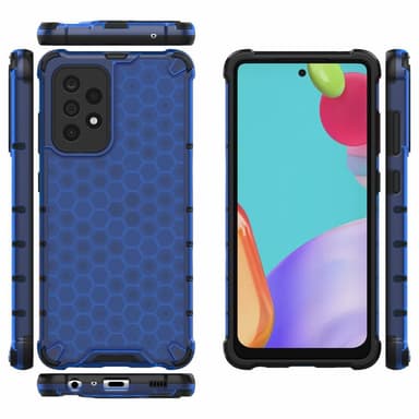 SKALO Samsung A52/A52s Stødsikker Honeycomb TPU Cover - Blå