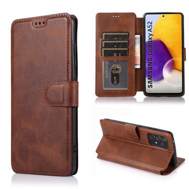 SKALO Samsung A52/A52s Premium Cut Flip Cover - Brun