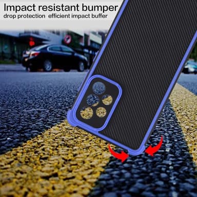 SKALO Samsung A52/A52s Armor Hybrid Bumper Cover - Blå