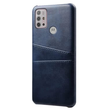 SKALO Moto G20/G30 PU-læder Kortholder Cover - Blå