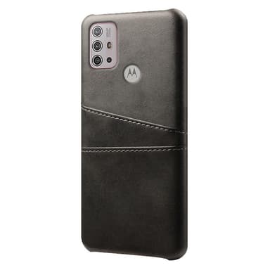 SKALO Moto G20/G30 PU-læder Kortholder Cover - Sort