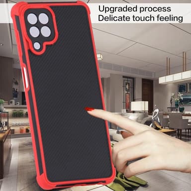 SKALO Samsung A22 4G Armor Hybrid Bumper Cover - Rød