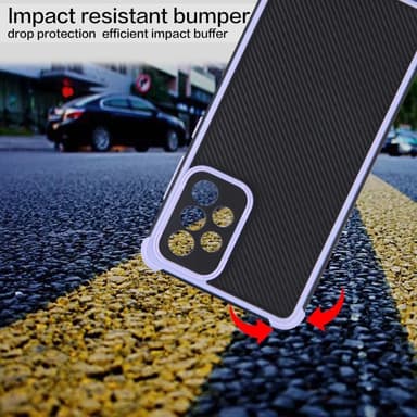 SKALO Samsung A52/A52s Armor Hybrid Bumper Cover - Lilla