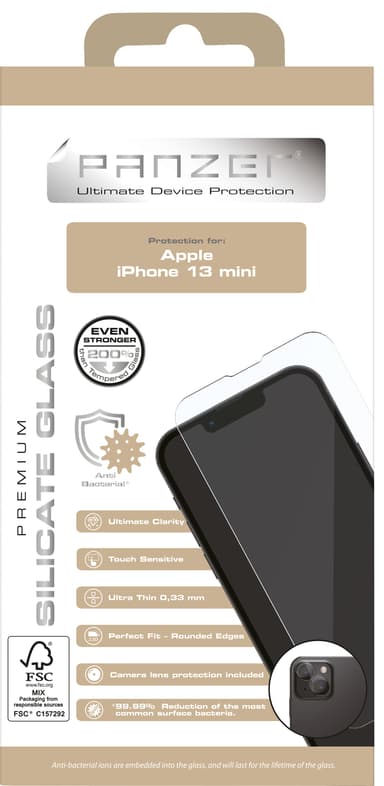 Panzer Full-Fit iPhone 13 mini skærmbeskytter