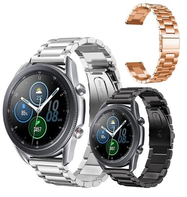 SKALO Link armbånd til Samsung Watch 3 41mm - Sølv