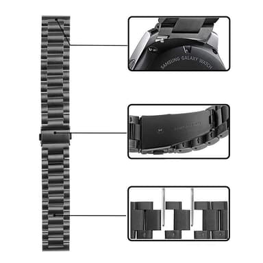 SKALO Link armbånd til Samsung Watch 3 41mm - Sølv
