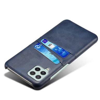 SKALO Samsung A22 4G PU-læder Kortholder Cover - Blå
