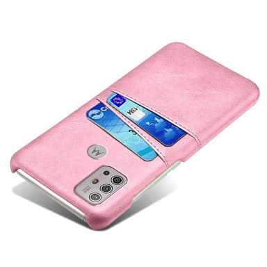 SKALO Moto G20/G30 PU-læder Kortholder Cover - Rosa guld
