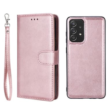 SKALO Samsung A52/A52s Magnetisk cover/tegnebog ""2 i 1"" - Rosa guld